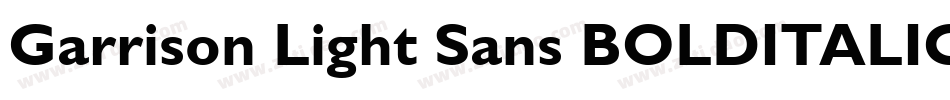 Garrison Light Sans BOLDITALIC字体转换